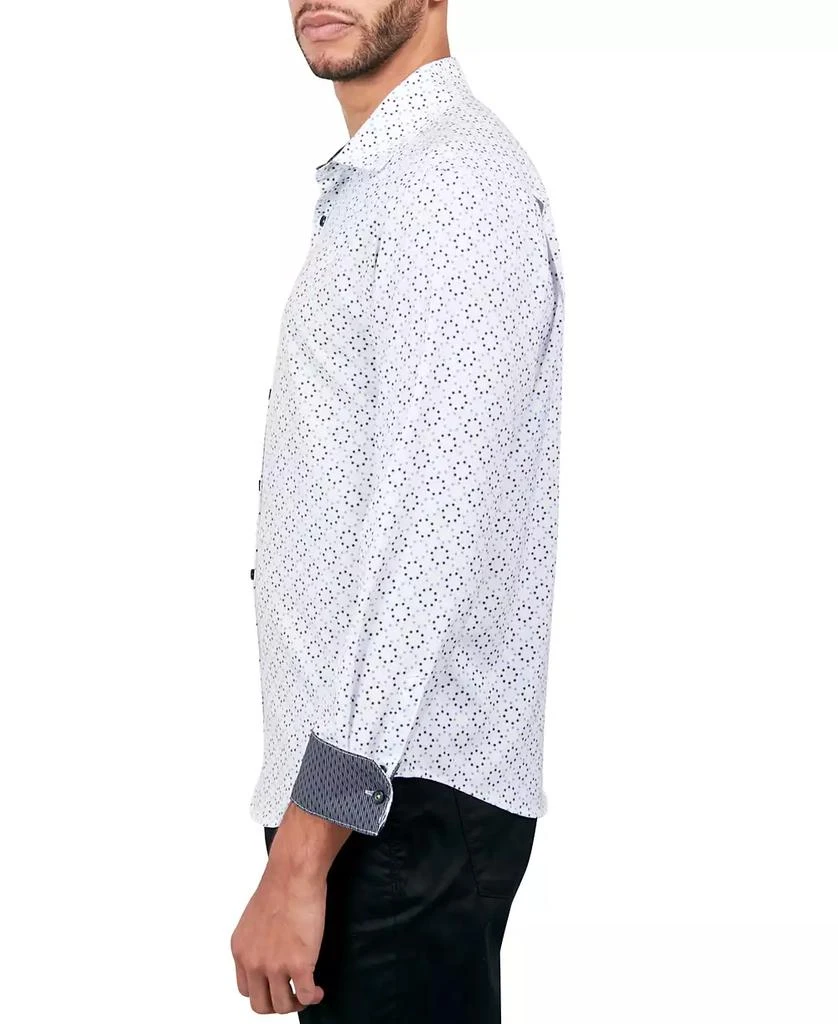 Society of Threads Men's Regular-Fit Non-Iron Performance Stretch Geo-Print Button-Down Shirt 3