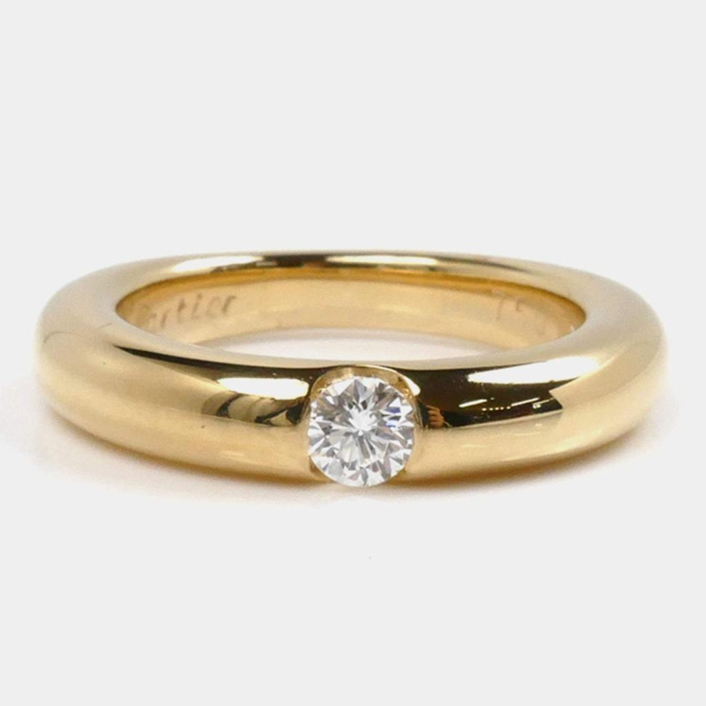 Cartier Cartier 18K Yellow Gold Diamond Ellipse Ring EU 54