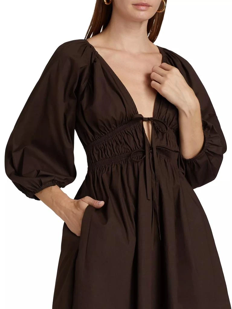Wayf Leighton Stretch Cotton Minidress 6