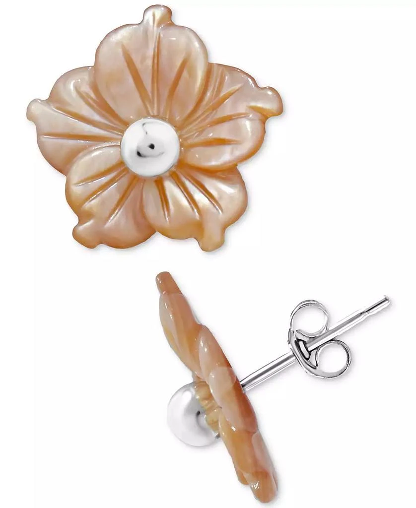 Giani Bernini Mother of Pearl Flower Stud Earrings in 18k Gold-Plated Sterling Silver, Created for Macy
s