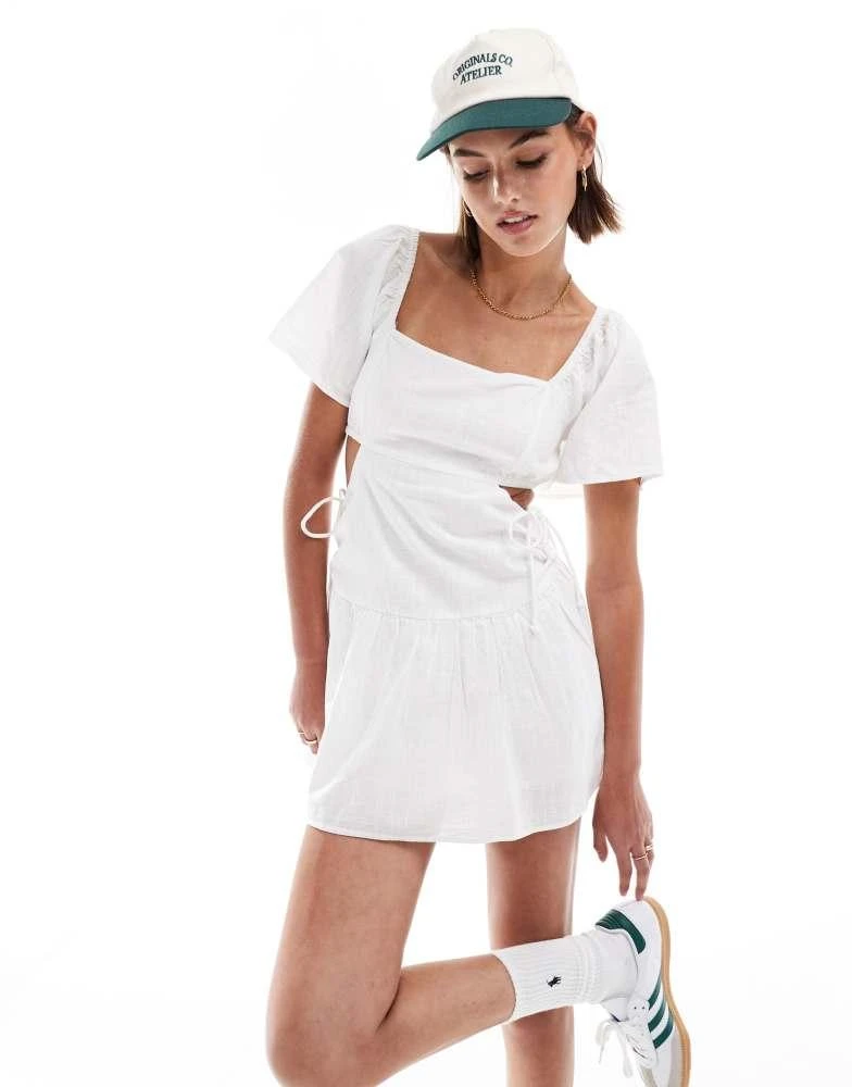 Shop Cotton On cut out side mini milkmaid dress in white on Sale at  BeyondStyle  Get 70% Off Cotton On cut out side mini milkmaid dress in  white with Limited-Time Flash