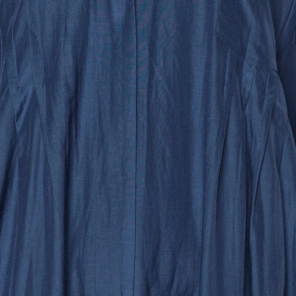 Victoria Beckham Victoria Victoria Beckham Navy Blue Silk & Cotton V-Neck Jumpsuit M 3