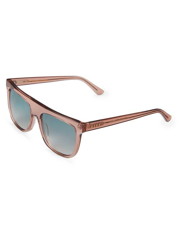 DIFF Eyewear 55MM Rectangle Sunglasses 2
