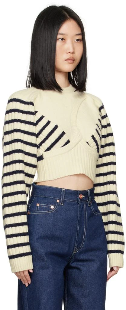 Jean Paul Gaultier White 'The Criss Cross Marinière' Sweater 2