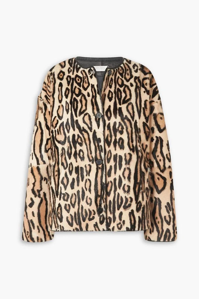 UTZON Jovanne leopard-print goat hair jacket 1