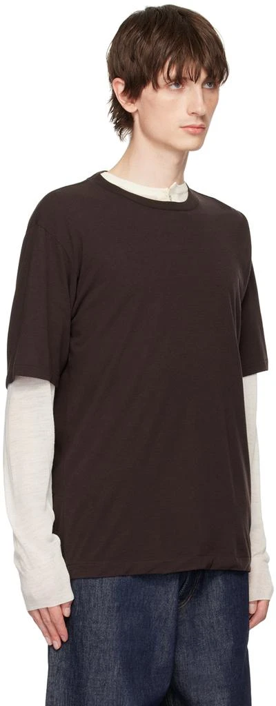 AURALEE Brown Super Soft T-Shirt 2