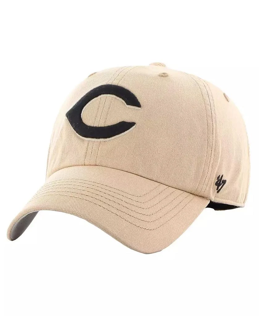 47 Brand Men's Khaki Cincinnati Reds Dusted Franchise Fitted Hat 1