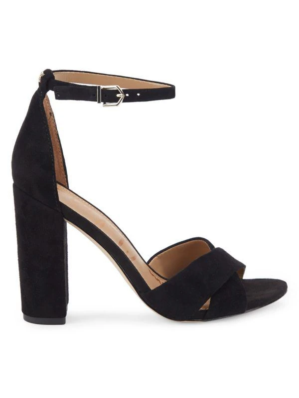 Sam Edelman Yancy Block Heel Suede Sandals 1