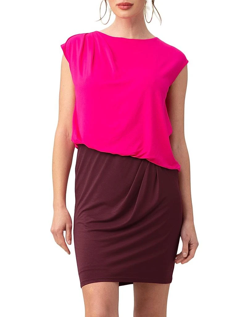 Trina Turk 5th Avenue Colorblocked Blouson Minidress 1