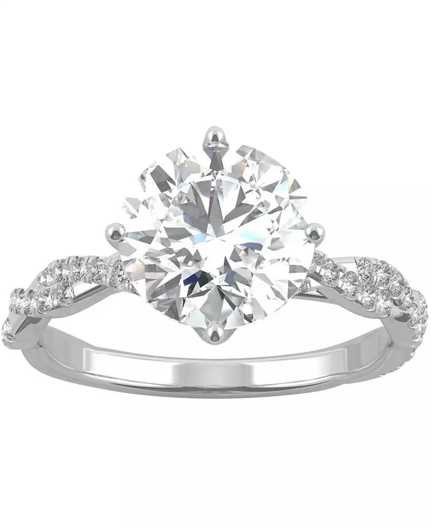Charles & Colvard Moissanite Twist Engagement Ring (2-1/3 ct. t.w. DEW) in 14k White Gold 1