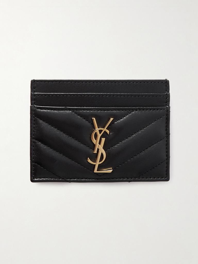 Yves Saint Laurent Gaby YSL Card Case in Quilted Leather
