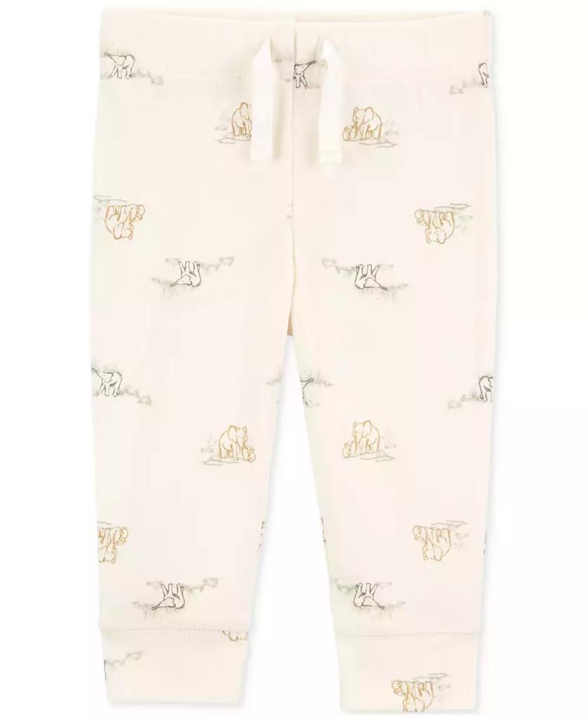 Carter's Baby Cotton Elephant Little Jacket, Striped Bodysuit & Printed Pants, 3 Piece Set