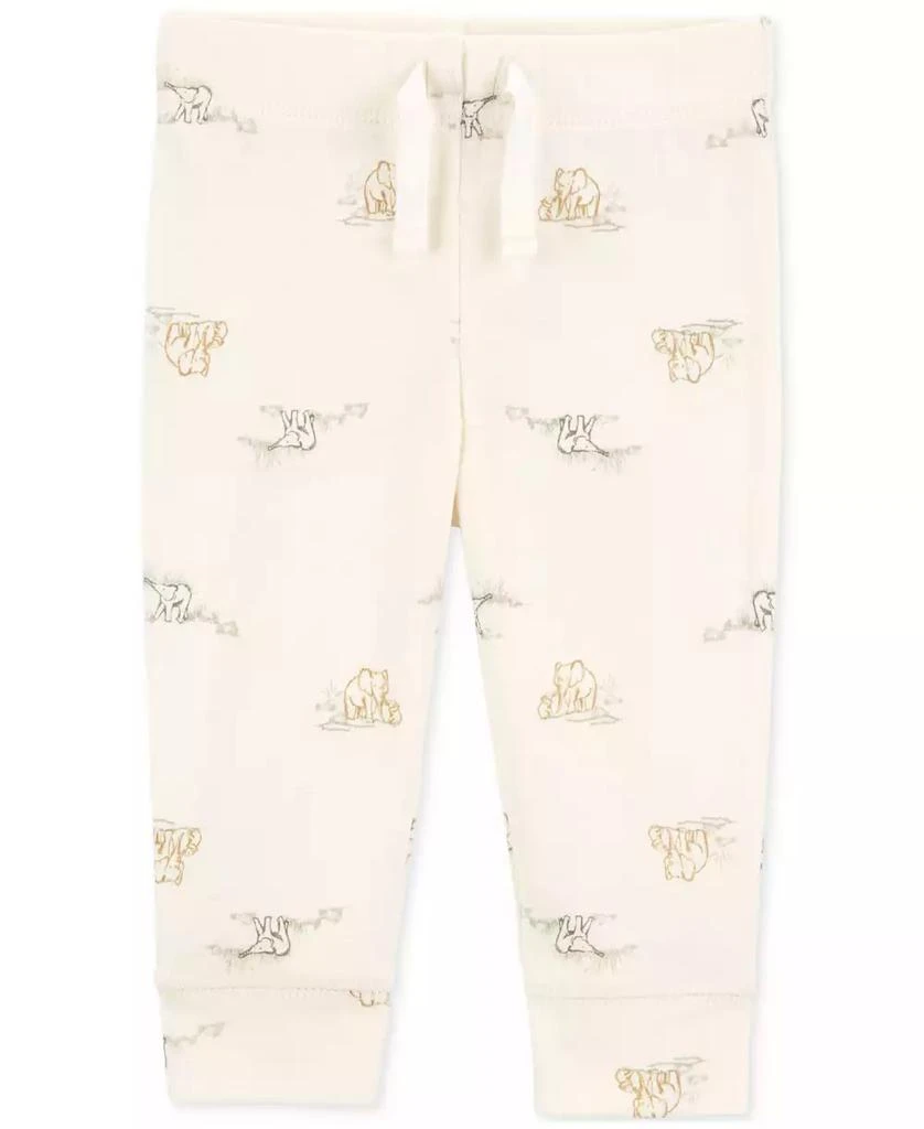 Carter's Baby Cotton Elephant Little Jacket, Striped Bodysuit & Printed Pants, 3 Piece Set 2