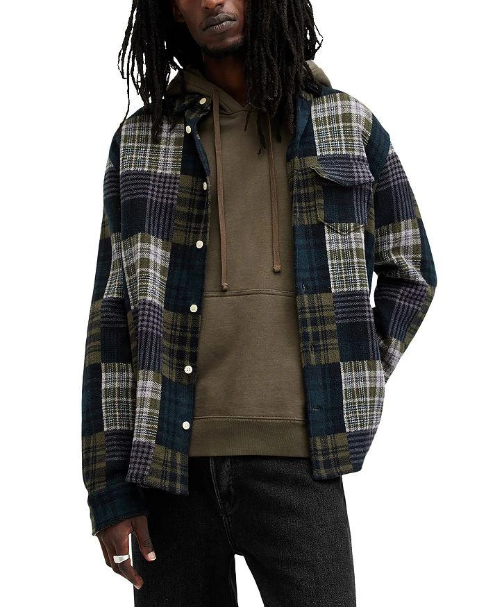 ALL SAINTS Hopton Patchwork Check Overshirt 5
