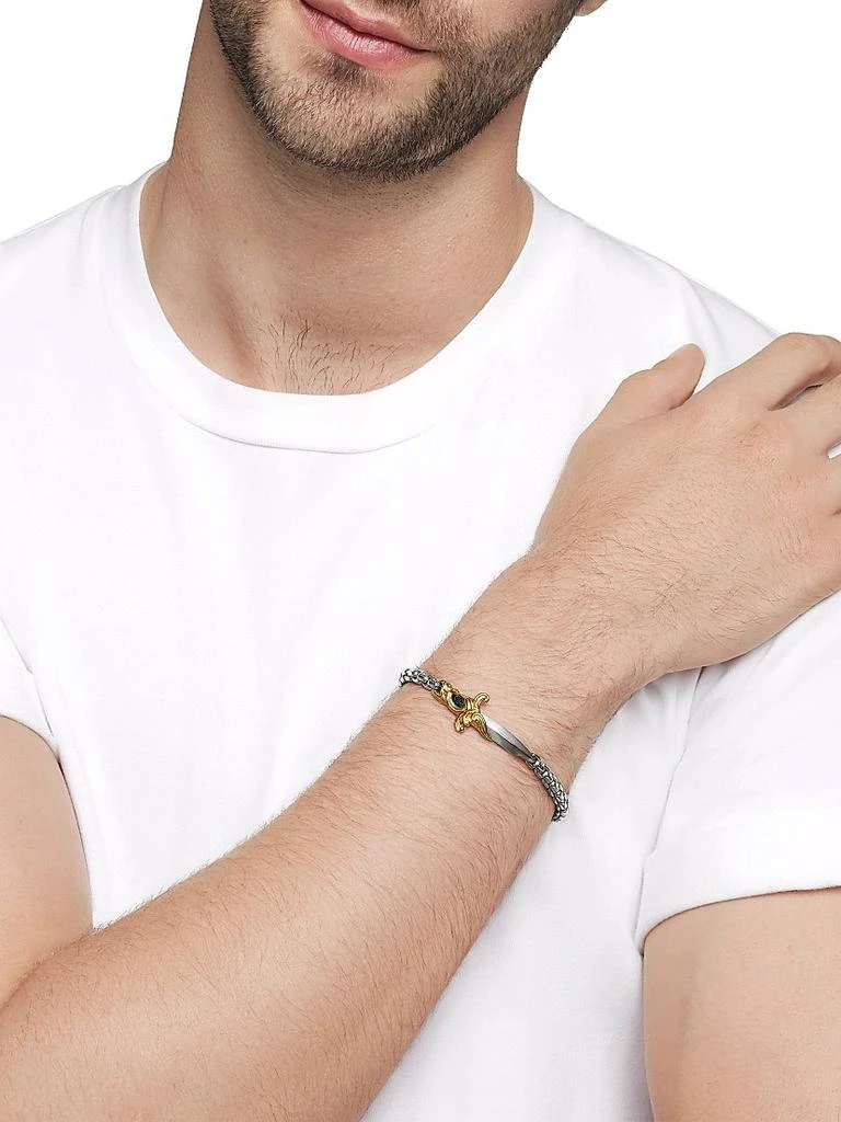 David Yurman Waves Dagger Bracelet with 18K Yellow Gold and Sterling Silver 2