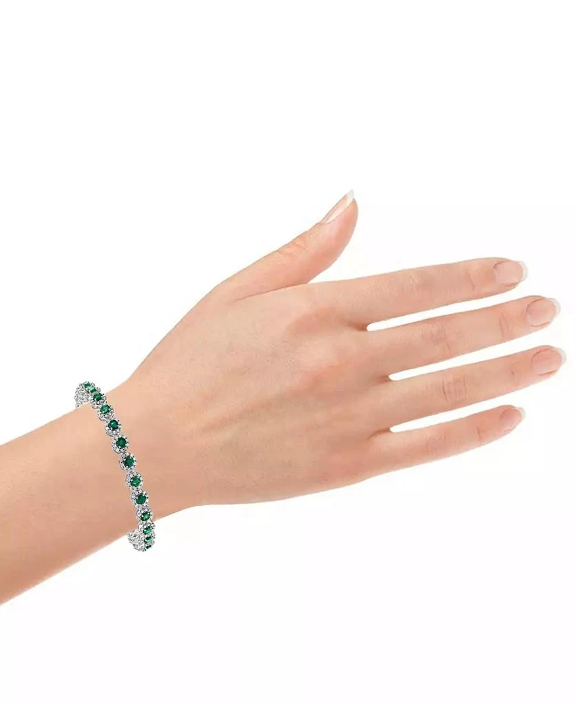 Macy
s Sapphire (5-1/2 ct. t.w.) 
Diamond (3 ct. t.w) Tennis Bracelet in 14k White Gold (Also in Ruby and Emerald) 6