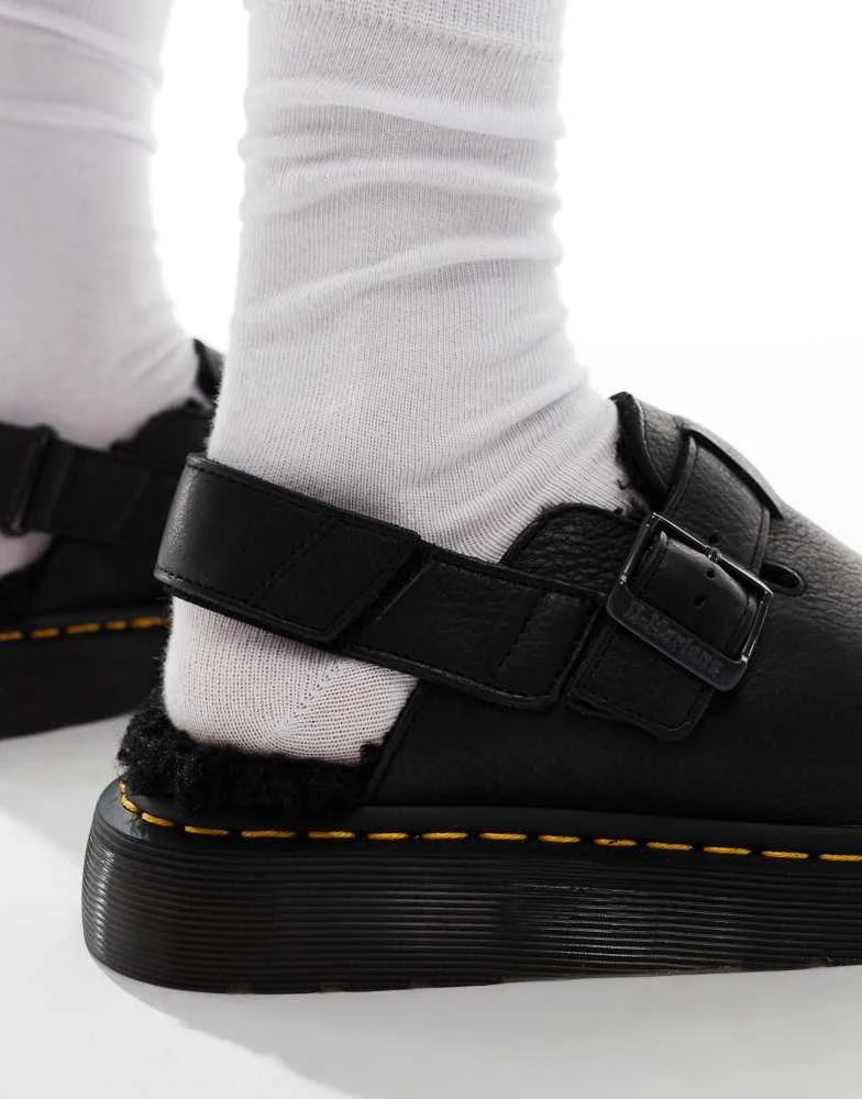 Dr. Martens Dr Martens Jorge II fur lined mules in black leather 3