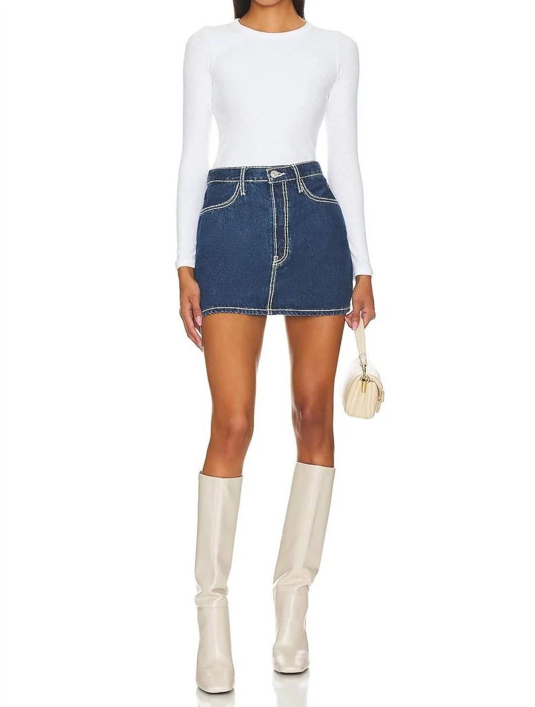 Re/Done Re/Done - 90s Mini Denim Mini Skirt 4