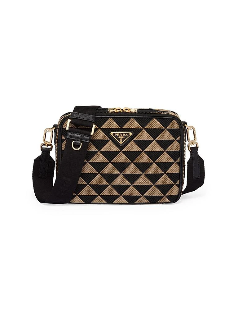 Prada Symbole Embroidered Fabric Bag 1