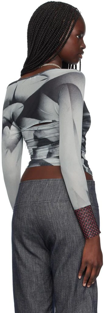 Miaou Blue Iris Long Sleeve T-Shirt 3
