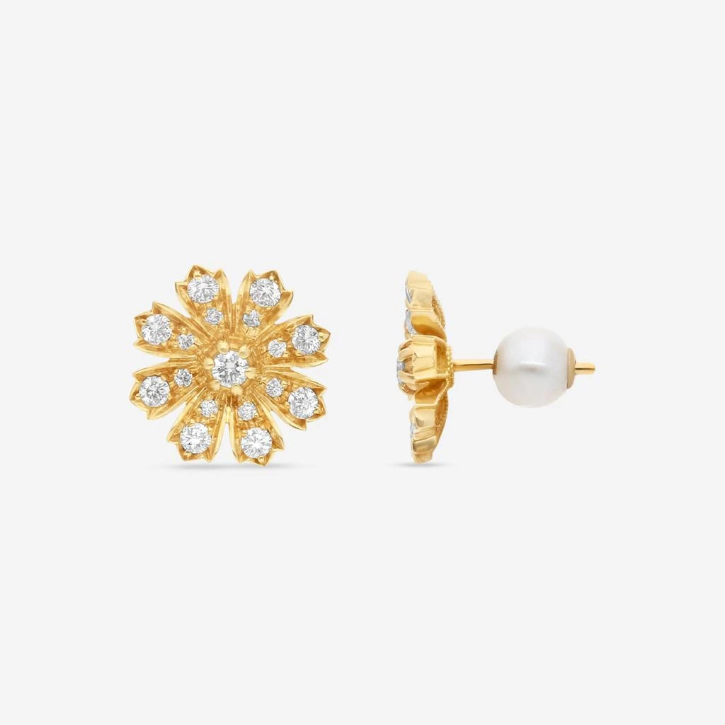 Gucci Gucci Flora 18K Yellow Gold Diamond Stud Earrings YBD58203300200U-copy 3