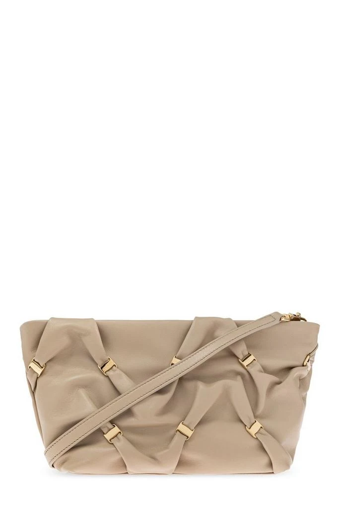 Salvatore Ferragamo Ferragamo Gancini Detailed Gathered Shoulder Bag 1