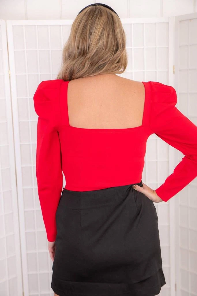 En Creme En Creme - Square Neck Puff Sleeve Crop Top 4