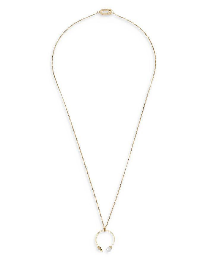 ALL SAINTS Hazel Imitation Pearl Spike Pendant Necklace, 26-28"