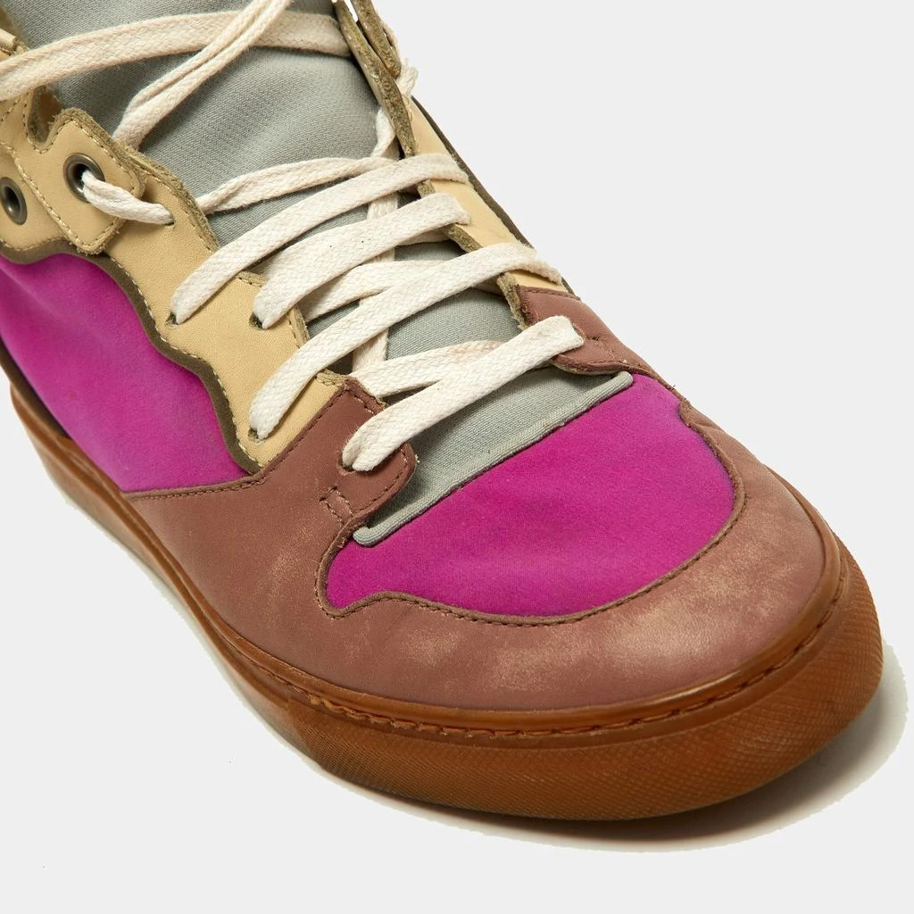 Balenciaga Balenciaga Multicolor Leather And Fabric High Top Sneakers Size 37 7