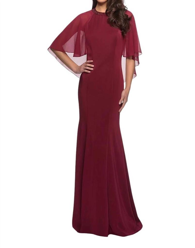 La Femme La Femme - FIT AND FLARE GOWN