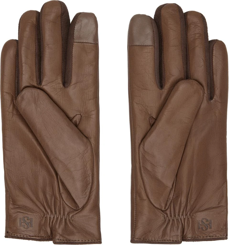 Handsome Stockholm SSENSE Exclusive Brown Essentials Gloves 2