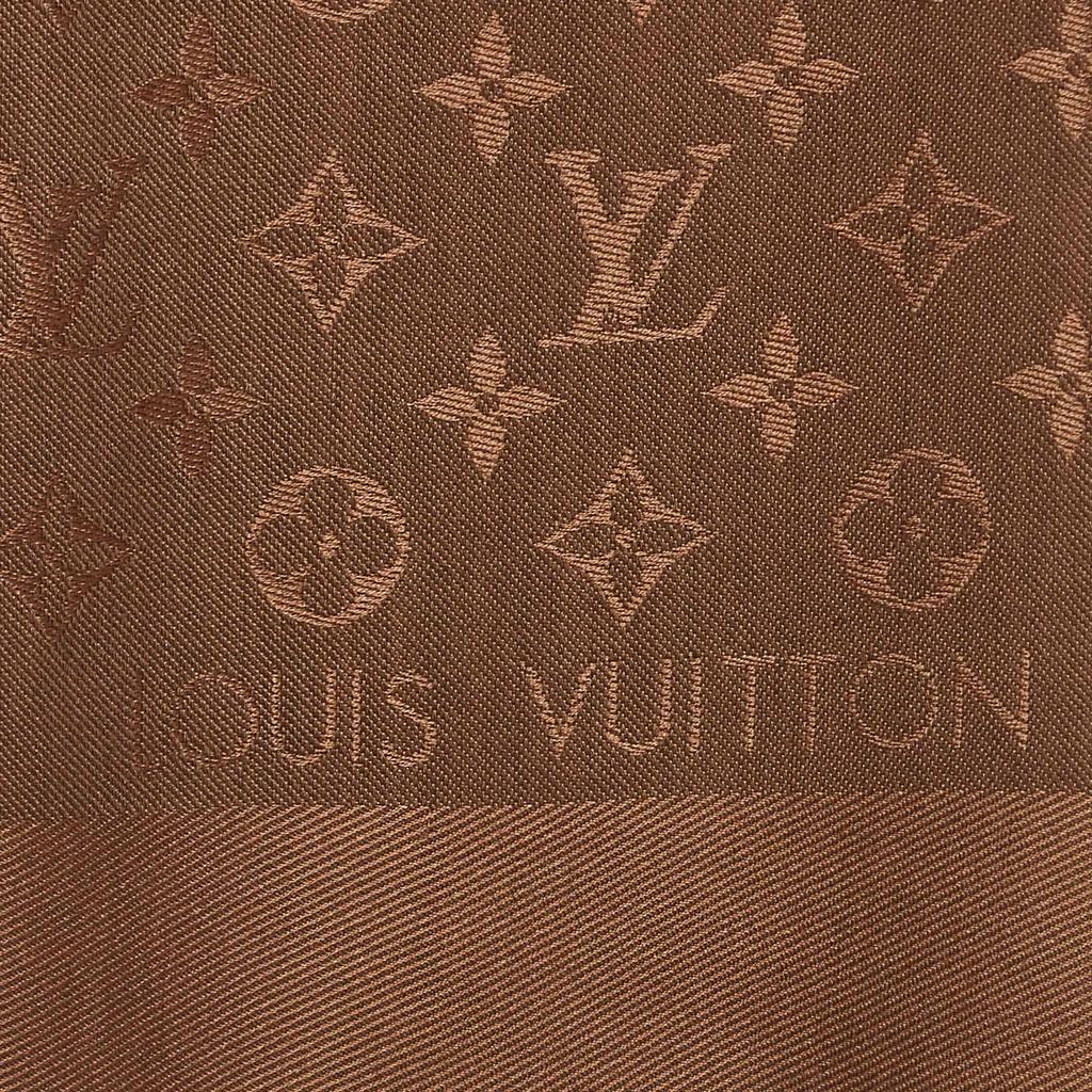 Louis Vuitton Louis Vuitton Brown Monogram Silk and Wool Scarf