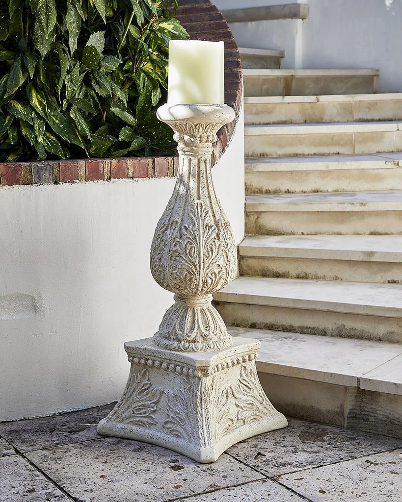 Neiman Marcus 36" Outdoor Cast Stone Floor Candlestick 1