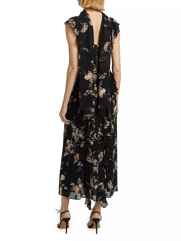 Reformation Silvana Floral Georgette Dress 5
