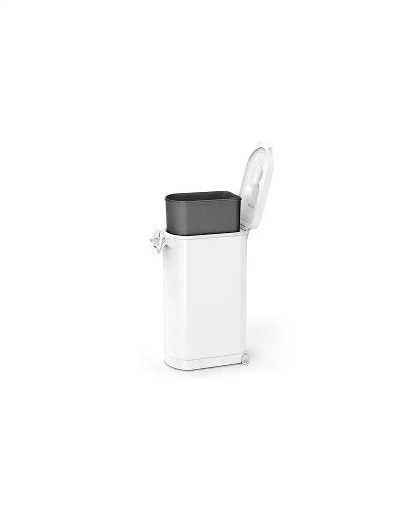 simplehuman X-Large Pet Food Can, White Stainless Steel