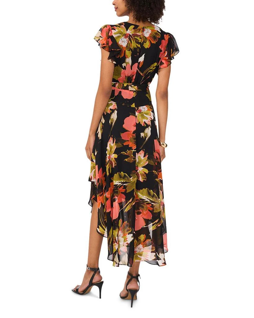 Vince Camuto V Neck Flutter Sleeve Dress 2