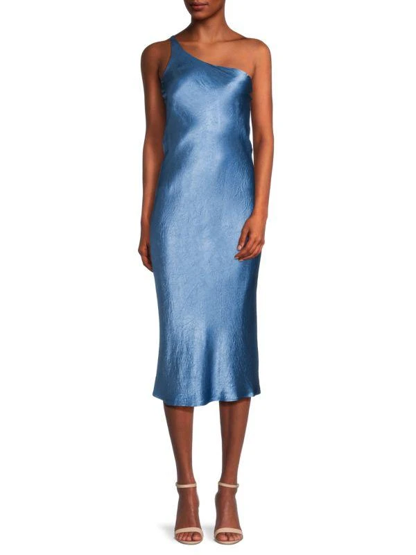 Third Form Crushed One Shoulder Silk Dress 1