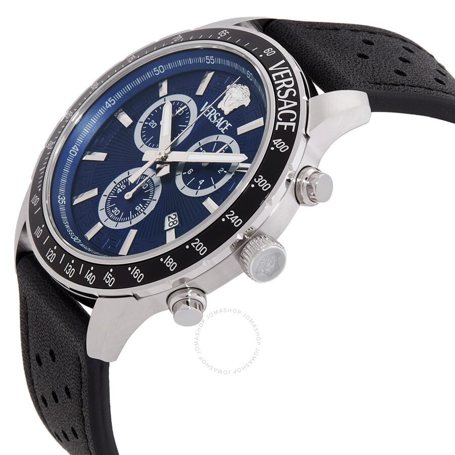 Versace Sport Chrono Quartz Blue Dial Men's Watch VEZCA0124
