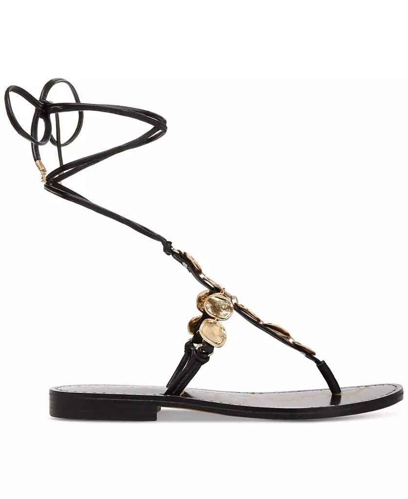 Sam Edelman Deidre Coin Embellished Tie-Up Thong Sandals 2
