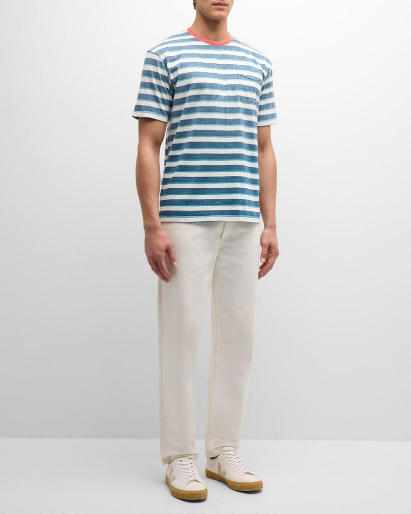 Scotch & Soda Men's Yarn-Dyed Stripe Pocket T-Shirt