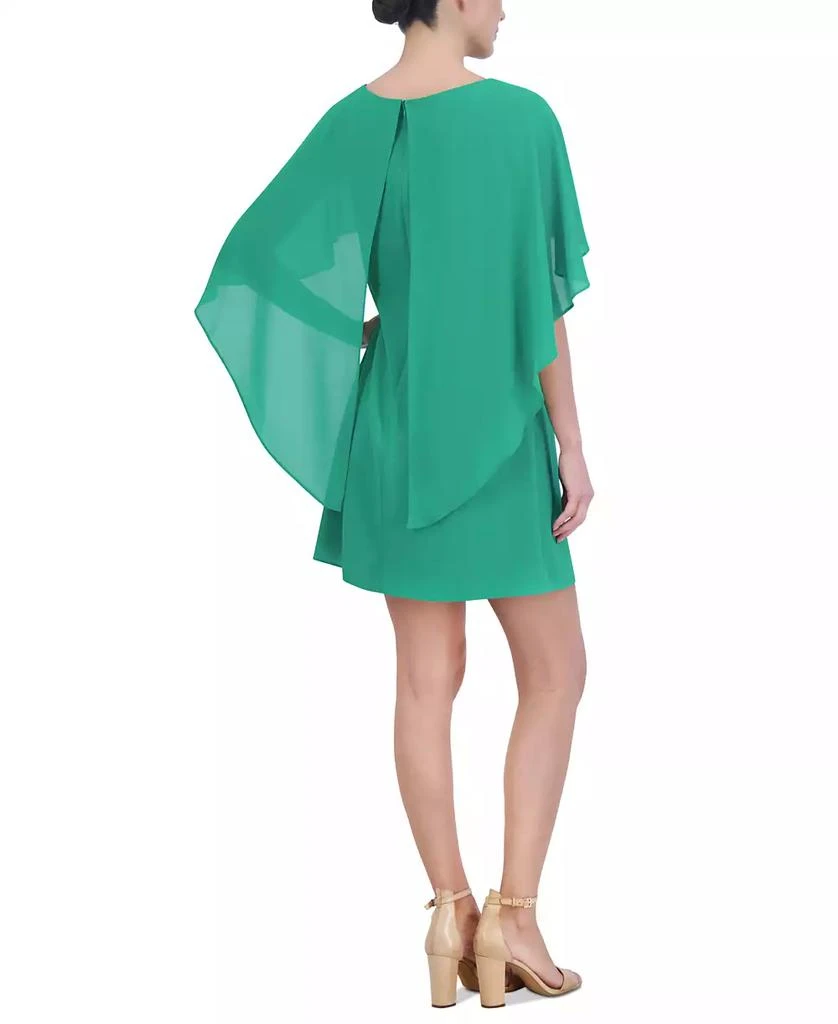 Jessica Howard Women's Rhinestone-Embellished Capelet Shift Dress 5