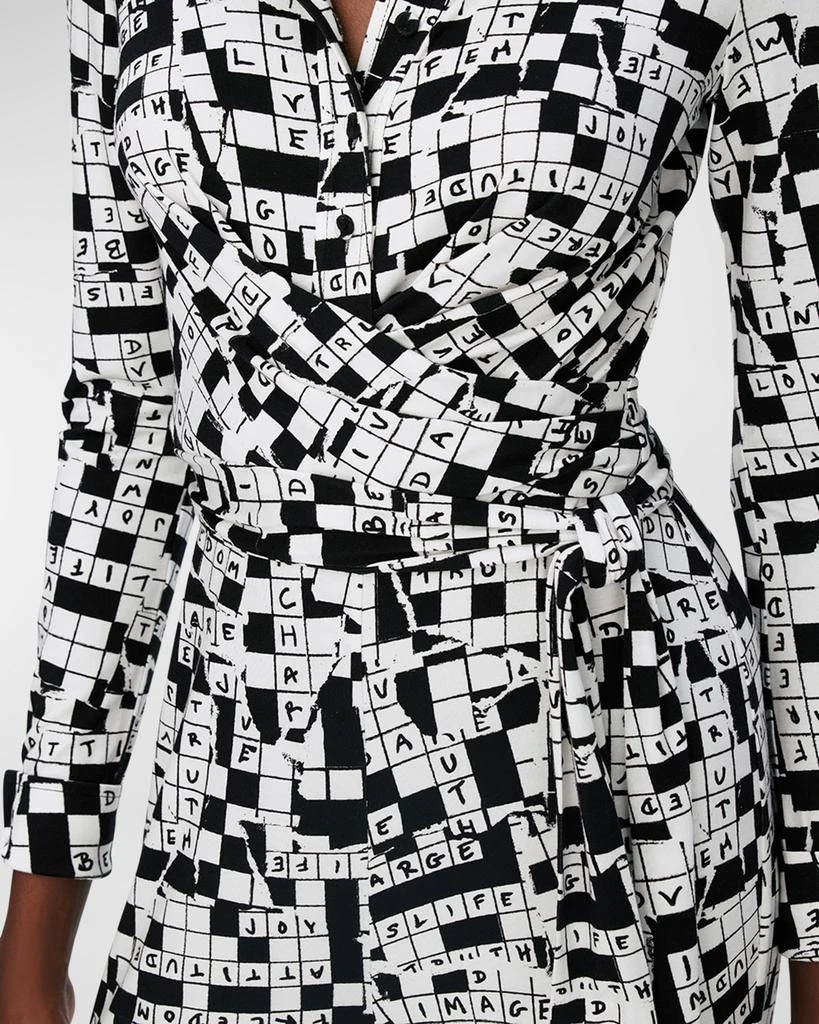 Diane von Furstenberg Michelle Crossword-Print Jersey Jumpsuit 5