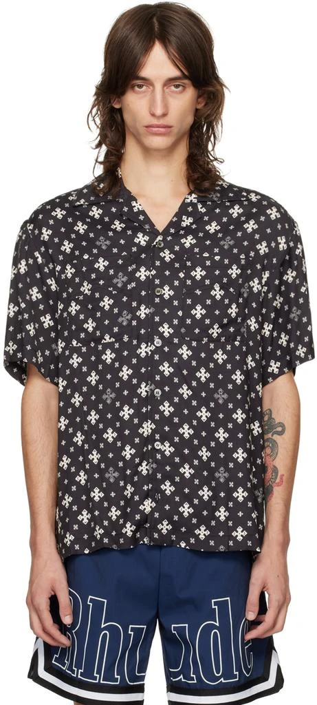 Rhude Black & White Patterned Shirt 1