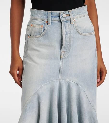 Vetements Godet denim midi skirt 4