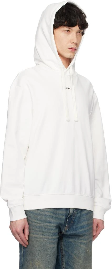 Hugo Boss White Cotton-Terry Relaxed-Fit Hoodie 2