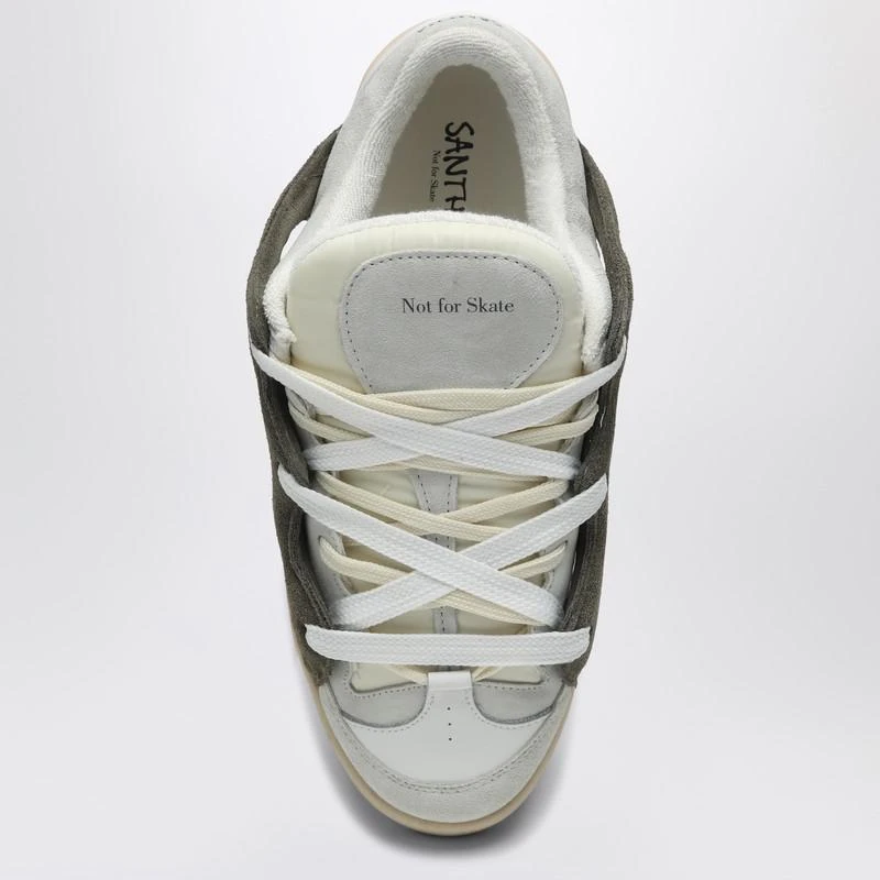 Santha Model 1 cream/navy blue mesh and suede sneaker 3
