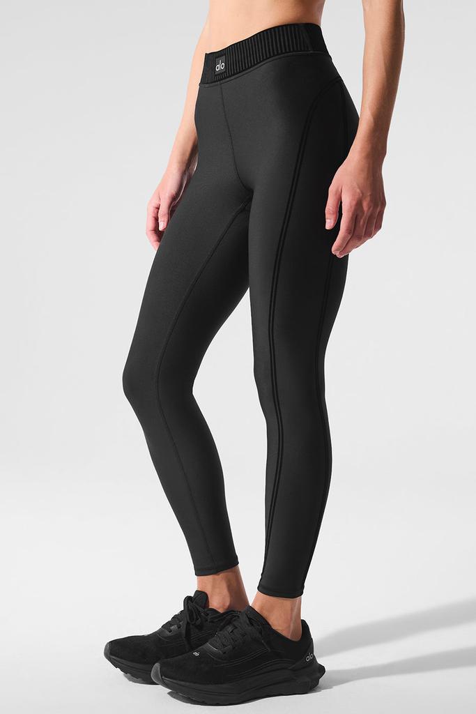Alo Airlift High-Waist 7/8 Line Up Legging - Black - Pants - Free