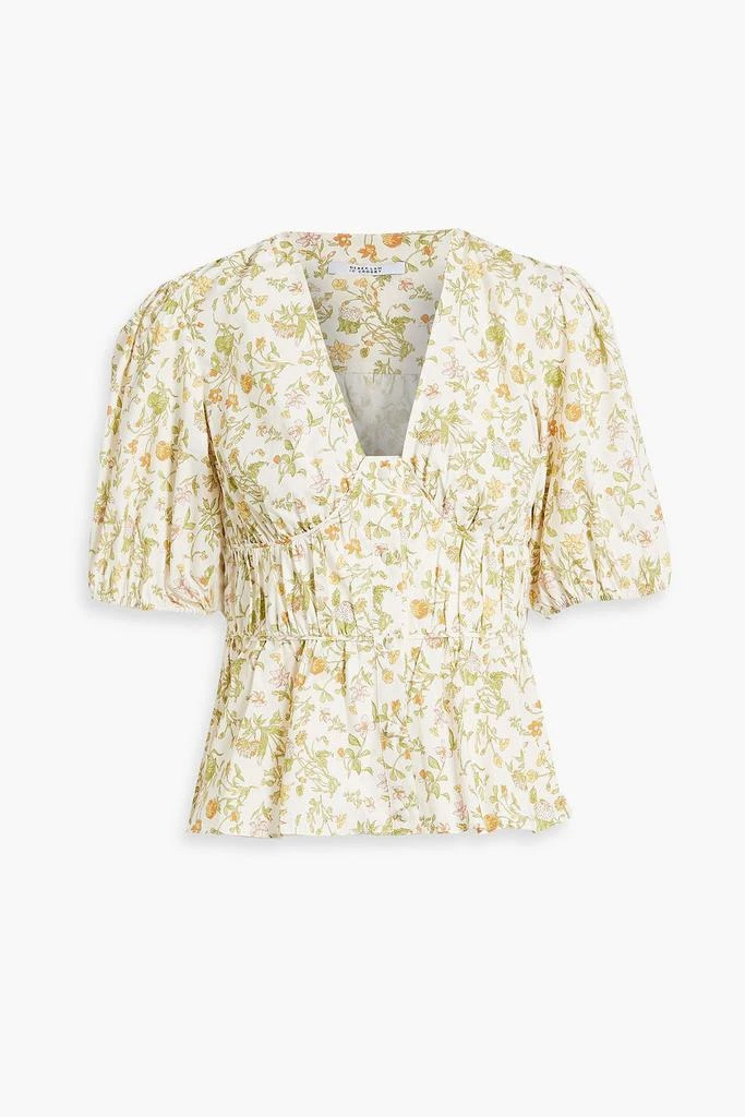 Derek Lam Maureen floral-print cotton-blend poplin top 1