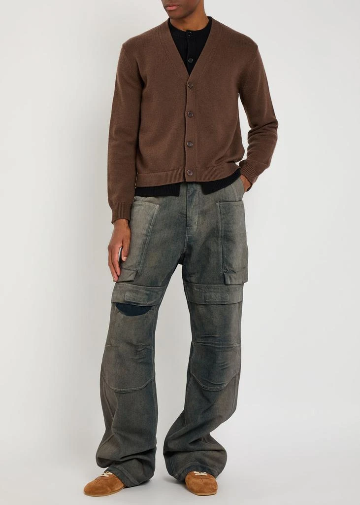 Rick Owens Stefan panelled denim cargo trousers 4