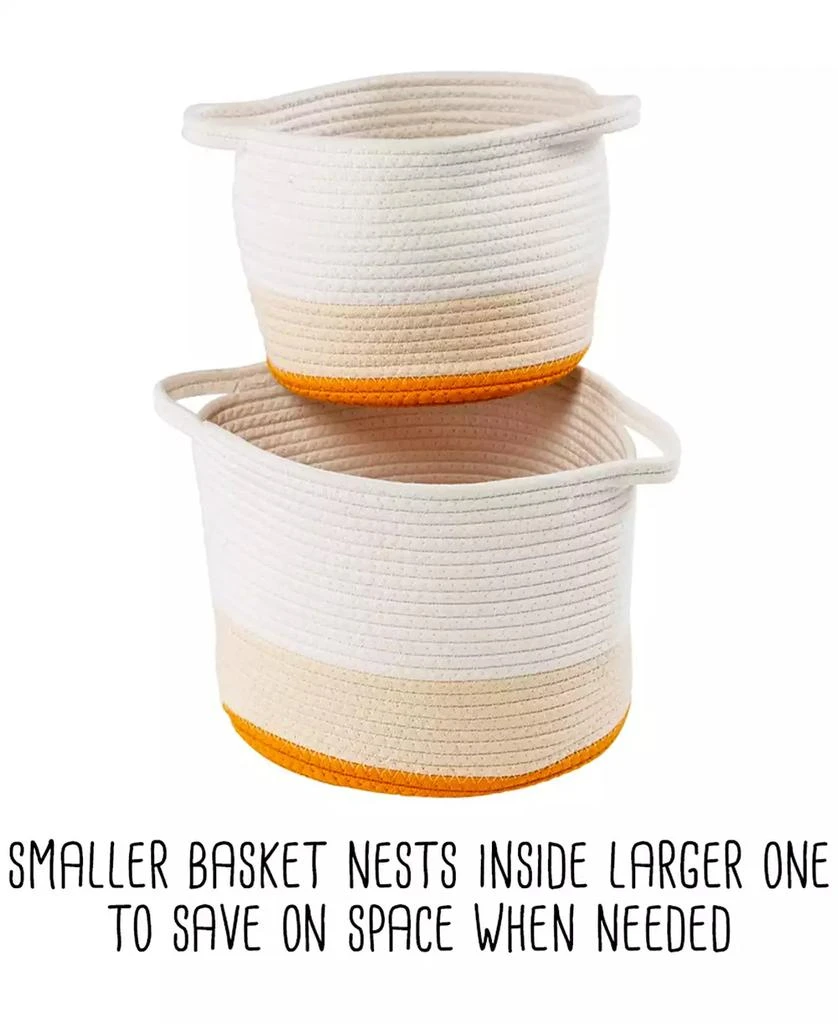 Honey Can Do Nesting Cotton Rope Storage Baskets, Set of 2 5